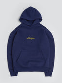 Michigan script hoodie in navy by one dna