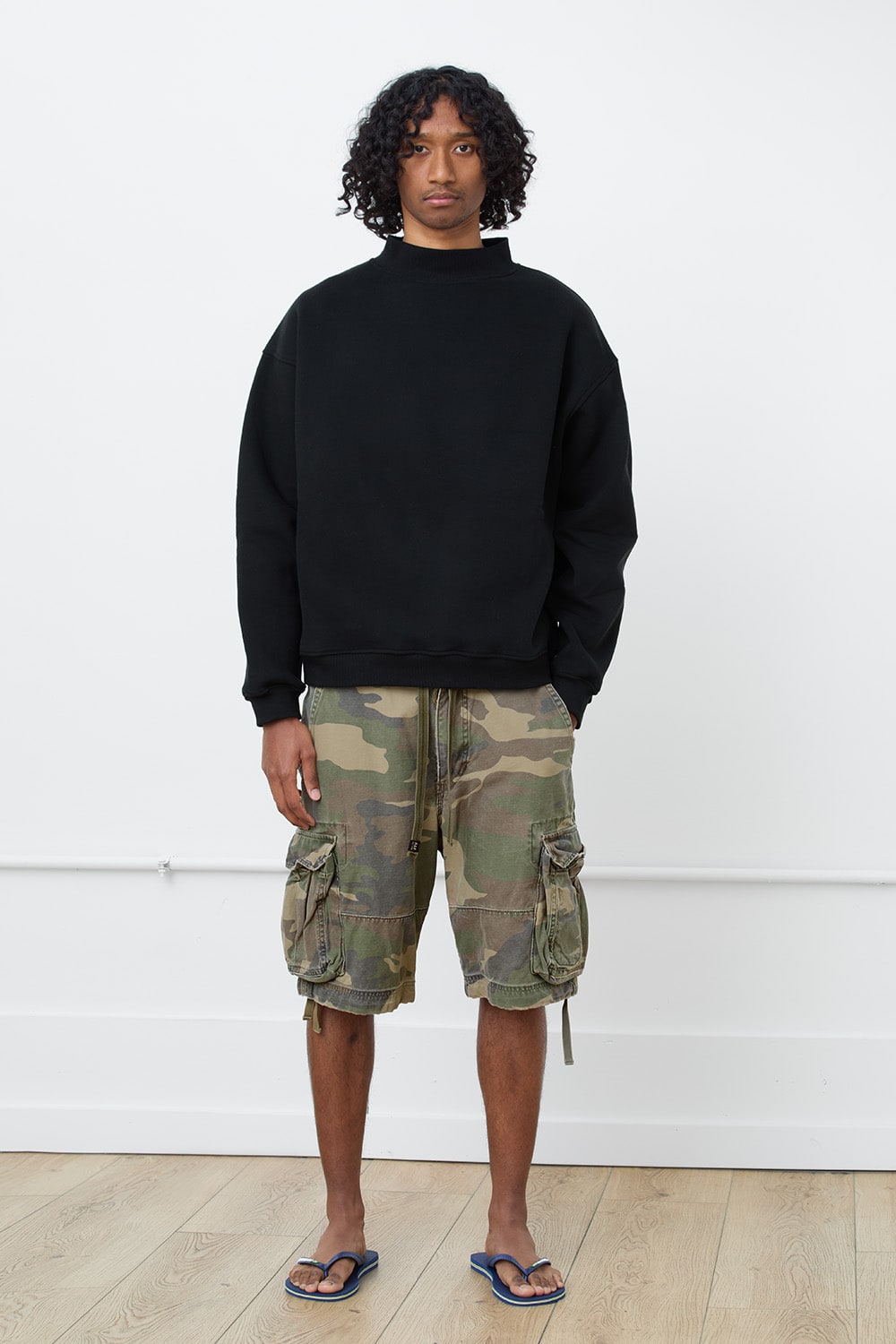 Men's Premium Heavyweight Mock Neck Sweatshirt - Jersey Fleece in