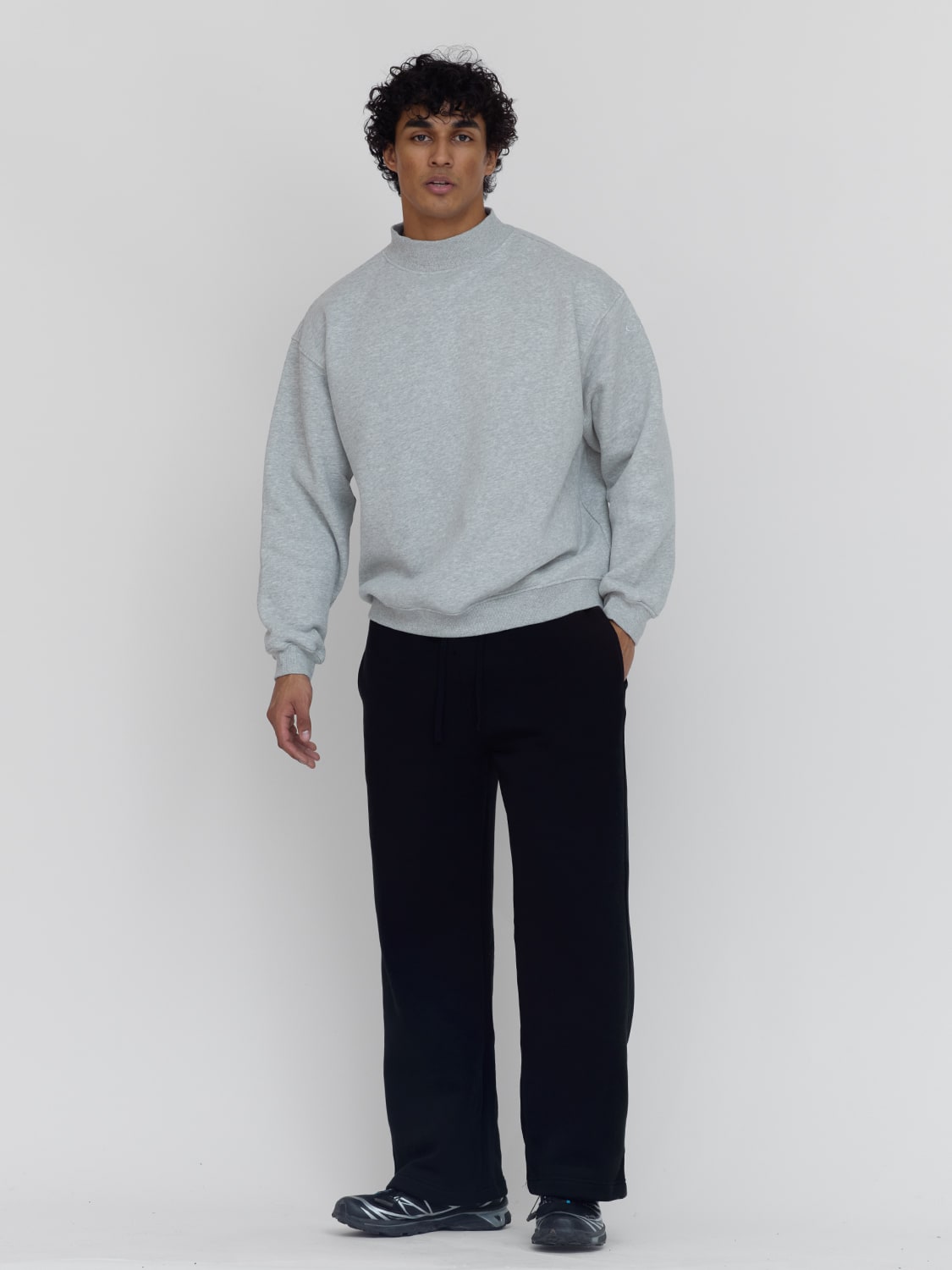 Men's Premium Heavyweight Mock Neck Sweatshirt - Jersey Fleece in