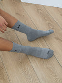 Everyday Athletic Crew Socks in Heather Gray