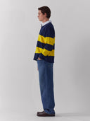 navy and yellow rugby polo ONE DNA