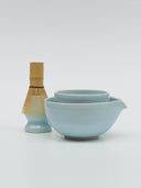 pale blue ceramic matcha making set by one dna