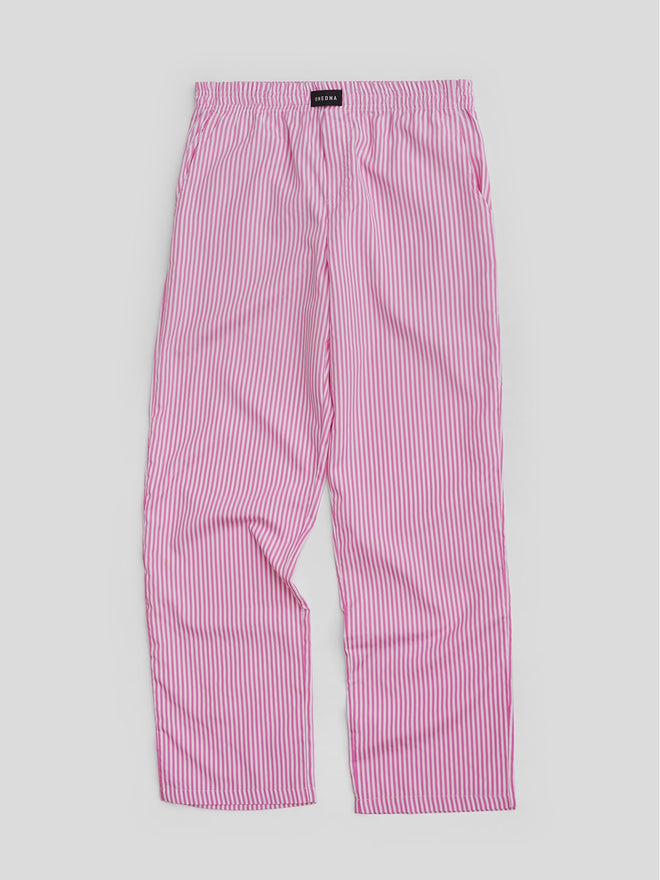 pink candy striped boxer pants
