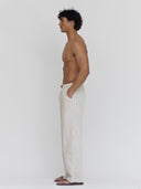 Khaki Pinstripe Lounge Pants