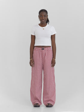red gingham pants one dna
