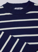 Navy & White Striped Sweater