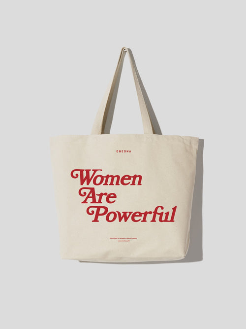 tote bag with women are powerful