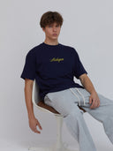 T-shirt with Michigan in yellow script font