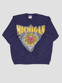 Vintage Nutmeg Michigan Graphic Crewneck Sweatshirt