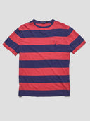 Vintage Polo Ralph Lauren Sunfaded Red and Navy Striped Tee