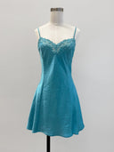 Vintage Blue Polka Dot Slip Dress