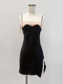 Vintage Black/Rose Slip Dress
