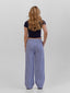 white and blue striped pants