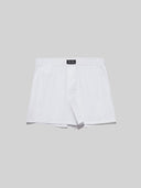 Three-Pocket Boxer Shorts - 100% Cotton Lounge Shorts - White