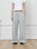 Wide-Leg Sweatpants in Heather Gray