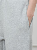 Wide-Leg Sweatpants in Heather Gray