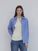 women's pinstripe business shirt